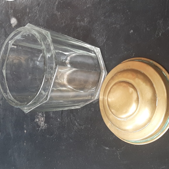 Antique brass and glass humidor - Picture 2 of 3